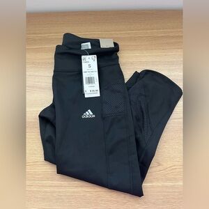 Adidas Own The Run TGT Leggings S FJ9833 Black AEROREADY Reflective NWT